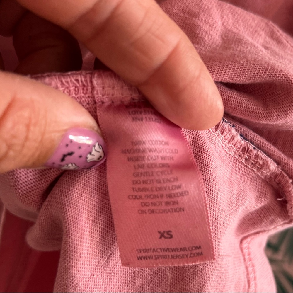 Disneyland Pink Long Sleeve Tee with Gold Script - Picture 6 of 7